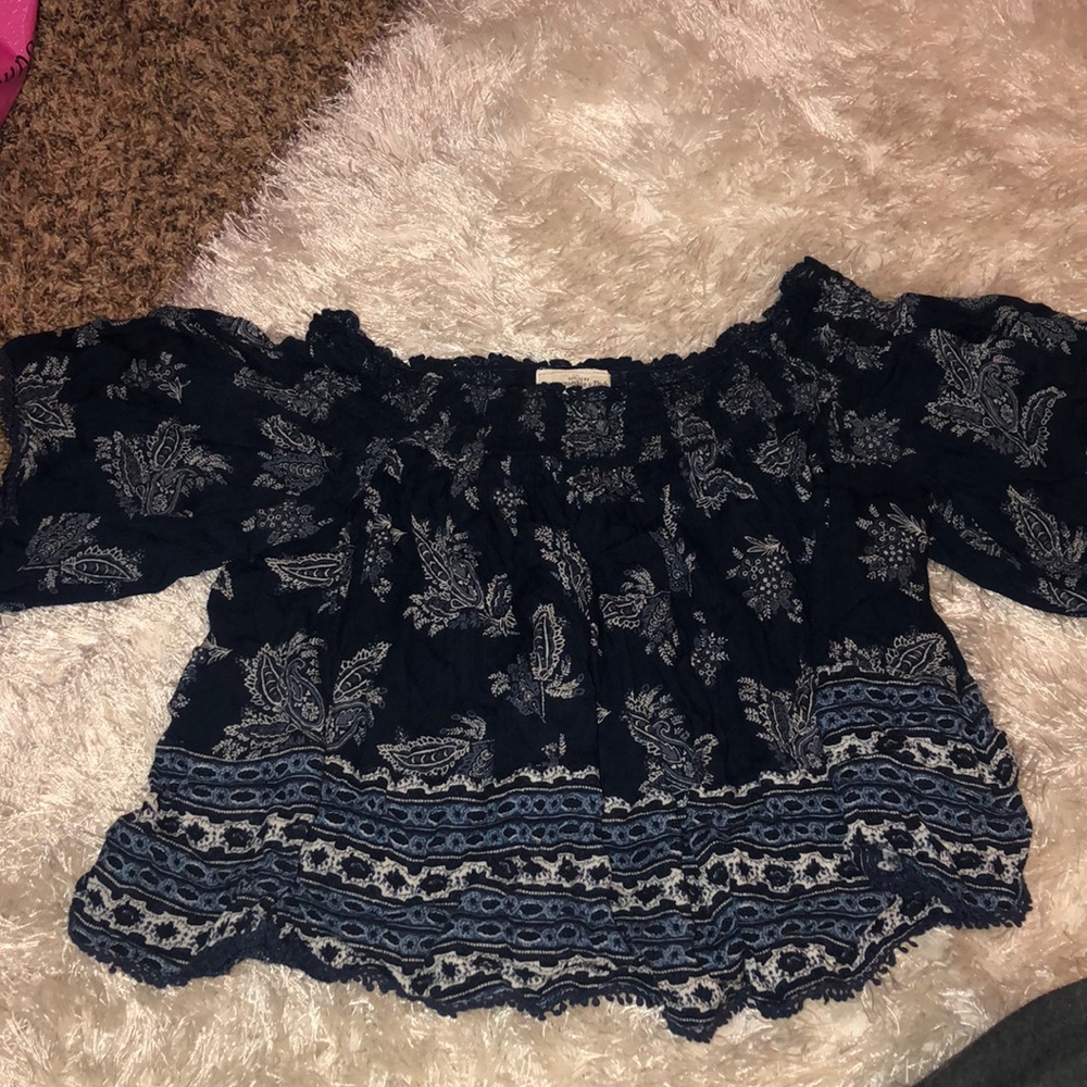 Abercrombie and fitch off the shoulder blouse